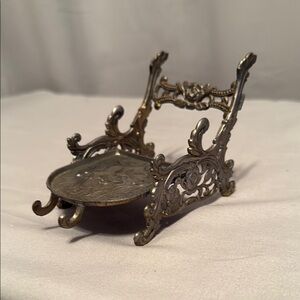 Ornate Metal Made in Japan Display Stand Easley’s photo holder cup holder frame